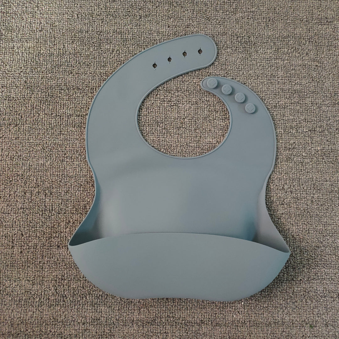 Weiches, wasserdichtes Silikon-Baby-Lätzchen mit Lebensmittelfang, Baby-Silikon-Lätzchen - PrimePick24