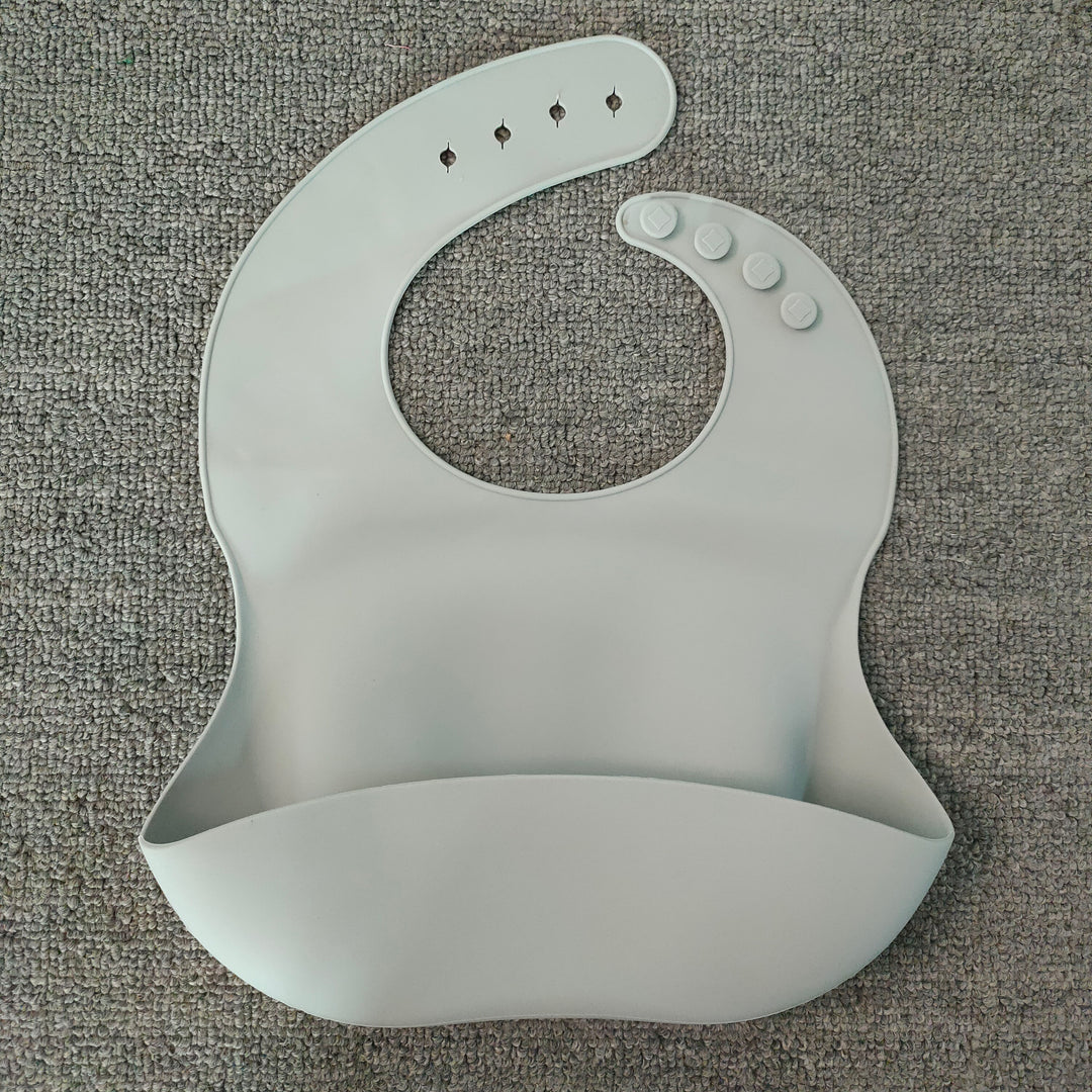 Weiches, wasserdichtes Silikon-Baby-Lätzchen mit Lebensmittelfang, Baby-Silikon-Lätzchen - PrimePick24