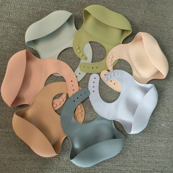 Weiches, wasserdichtes Silikon-Baby-Lätzchen mit Lebensmittelfang, Baby-Silikon-Lätzchen - PrimePick24