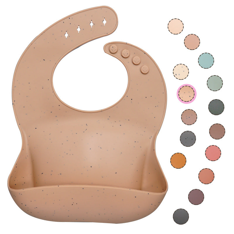 Weiches, wasserdichtes Silikon-Baby-Lätzchen mit Lebensmittelfang, Baby-Silikon-Lätzchen - PrimePick24